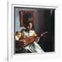 Vermeer: Guitar Player-Johannes Vermeer-Framed Giclee Print