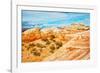 Vermilion Cliffs National Monument. White Pocket, multicolored formations of Navajo sandstone-Bernard Friel-Framed Photographic Print