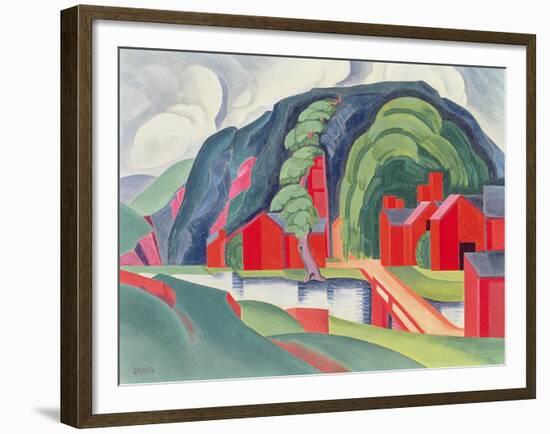 Vermillion House-Oscar Blumner-Framed Giclee Print