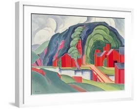 Vermillion House-Oscar Blumner-Framed Giclee Print