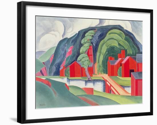 Vermillion House-Oscar Blumner-Framed Giclee Print