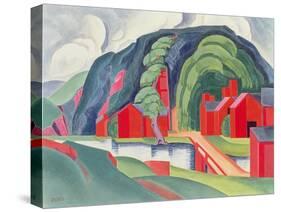 Vermillion House-Oscar Blumner-Stretched Canvas