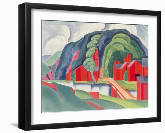 Vermillion House-Oscar Blumner-Framed Giclee Print