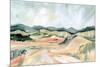 Vermillion Landscape III-Katrina Pete-Mounted Art Print