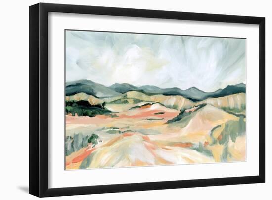 Vermillion Landscape III-Katrina Pete-Framed Art Print