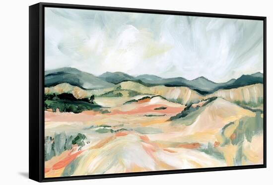 Vermillion Landscape III-Katrina Pete-Framed Stretched Canvas