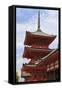 Vermillion Three Storey Pagoda, Kyoto-Eleanor Scriven-Framed Stretched Canvas