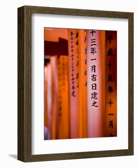 Vermillion Torii Gates, Fushimi-Inari Taisha, Kyoto, Japan, Asia-Ben Pipe-Framed Photographic Print