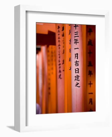 Vermillion Torii Gates, Fushimi-Inari Taisha, Kyoto, Japan, Asia-Ben Pipe-Framed Photographic Print