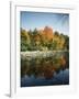 Vermont, Autumn Colors of Sugar Maple Trees Along a Stream-Christopher Talbot Frank-Framed Photographic Print