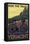Vermont - Bicycle Scene-Lantern Press-Framed Stretched Canvas