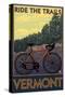 Vermont - Bicycle Scene-Lantern Press-Stretched Canvas