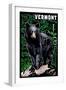 Vermont - Black Bear - Scratchboard-Lantern Press-Framed Art Print