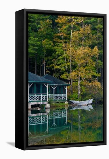 Vermont Boathouse-Steven Maxx-Framed Stretched Canvas