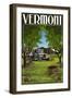 Vermont - Cherry Harvest-Lantern Press-Framed Art Print