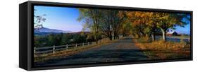 Vermont Country Road in Autumn-null-Framed Stretched Canvas