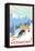 Vermont - Downhill Skier Scene-Lantern Press-Framed Stretched Canvas