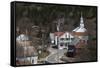 Vermont, East Topsham, Elevated Town View-Walter Bibikow-Framed Stretched Canvas