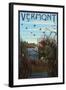 Vermont - Hunter and Lake-Lantern Press-Framed Art Print