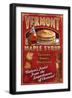 Vermont - Maple Syrup-Lantern Press-Framed Art Print