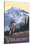 Vermont Mountain Hiker-Lantern Press-Stretched Canvas