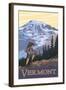 Vermont Mountain Hiker-Lantern Press-Framed Art Print