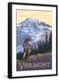 Vermont Mountain Hiker-Lantern Press-Framed Art Print