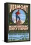 Vermont - Mountaineering Supply Company-Lantern Press-Framed Stretched Canvas