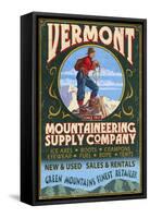 Vermont - Mountaineering Supply Company-Lantern Press-Framed Stretched Canvas