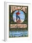 Vermont - Mountaineering Supply Company-Lantern Press-Framed Art Print