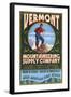 Vermont - Mountaineering Supply Company-Lantern Press-Framed Art Print