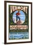 Vermont - Mountaineering Supply Company-Lantern Press-Framed Art Print