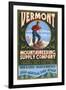 Vermont - Mountaineering Supply Company-Lantern Press-Framed Art Print