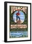 Vermont - Mountaineering Supply Company-Lantern Press-Framed Art Print