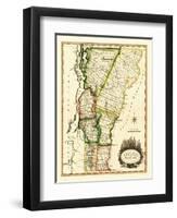 Vermont - Panoramic Map-Lantern Press-Framed Art Print