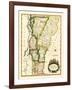 Vermont - Panoramic Map-Lantern Press-Framed Art Print