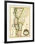 Vermont - Panoramic Map-Lantern Press-Framed Art Print