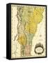 Vermont - Panoramic Map-Lantern Press-Framed Stretched Canvas