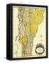 Vermont - Panoramic Map-Lantern Press-Framed Stretched Canvas