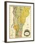 Vermont - Panoramic Map-Lantern Press-Framed Art Print