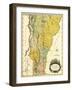 Vermont - Panoramic Map-Lantern Press-Framed Art Print