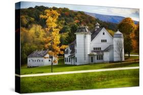 Vermont Scenic Farm I-George Oze-Stretched Canvas