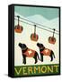 Vermont Ski Patrol Black Black-Stephen Huneck-Framed Stretched Canvas