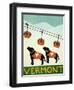 Vermont Ski Patrol Black Black-Stephen Huneck-Framed Giclee Print