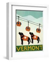 Vermont Ski Patrol Black Black-Stephen Huneck-Framed Giclee Print