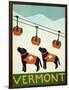 Vermont Ski Patrol Black Black-Stephen Huneck-Framed Premium Giclee Print