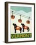 Vermont Ski Patrol Black Black-Stephen Huneck-Framed Premium Giclee Print