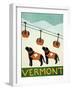 Vermont Ski Patrol Black Black-Stephen Huneck-Framed Premium Giclee Print