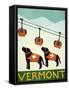 Vermont Ski Patrol Black Black-Stephen Huneck-Framed Stretched Canvas