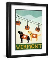 Vermont Ski Patrol Black-Stephen Huneck-Framed Premium Giclee Print